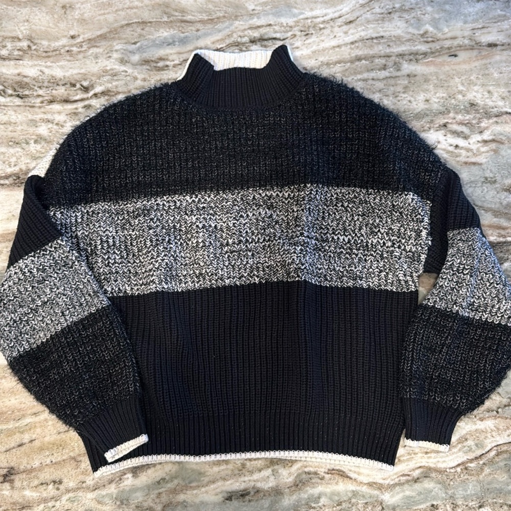 Willow Root Black and White Sweater